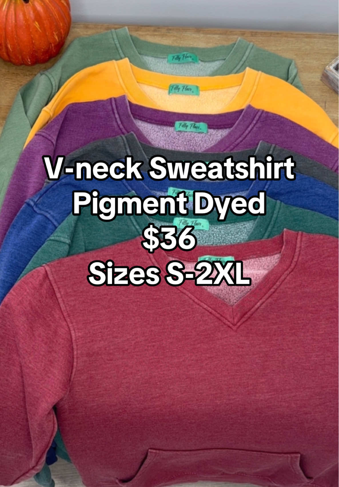 JUST LAUNCHED: Filly Flair VNeck Pigment Dyed Sweatshirts! #sweatshirts #fillyflair #pigmentdyed #vnecksweatshirt #vneck #sweatshirt #fallsweatshirt #comfyclothes #comfyoutfits #comfysweatshirt 