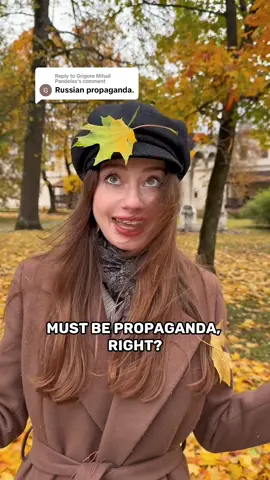 Replying to @Grigore Mihail Pandelas even autumn is propaganda apparently…see ya in spooky Russia 🍁 #fall #october #spooky #funnyvideo #russian 