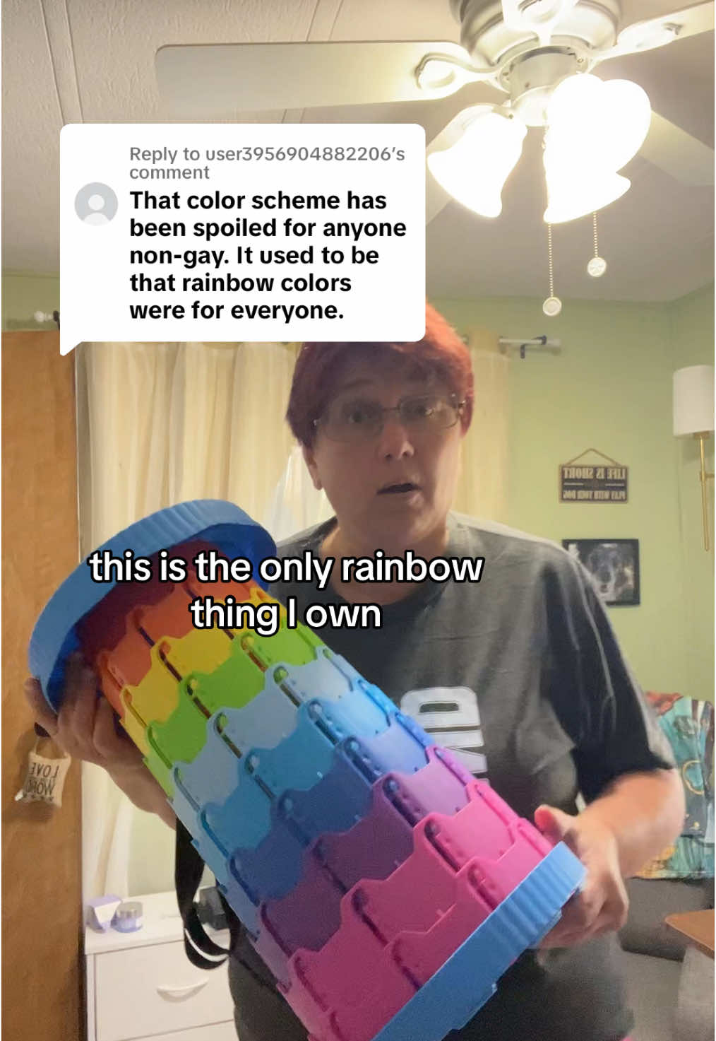 Replying to @user3956904882206  nothing has been “ruined” for straight people.  Play nice or stay off my page AND if you want to cause trouble at least use a real profile!  #spoven #rainbowstool #rainbowsforall #getoveryourself #soapbox 