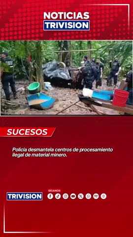 🔴 #NoticiasTrivisión | Fuerza Pública en Crucitas, descubre varios equipos que oreros ilegales pretendían usar, entre estos una tómbola, un motor, siete barras metálicas y un frasco con aproximadamente 28 gramos de mercurio. Estos materiales fueron retirados del lugar para evitar que estas organizaciones criminales sigan contaminando las fuentes de agua de la zona.