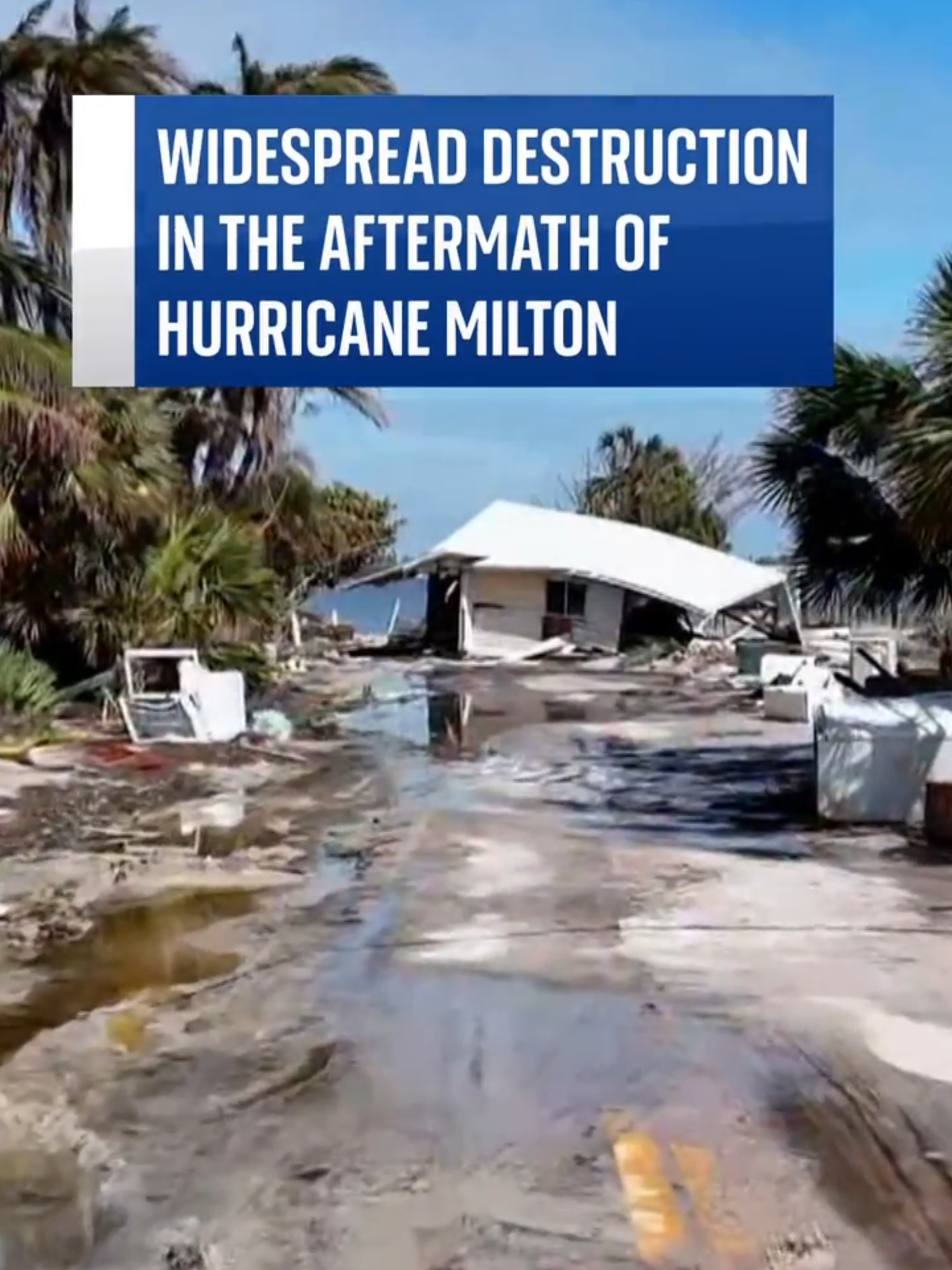 Footage from across Florida shows the scale of destruction and devastation following Hurricane Milton hitting the US east coast. #HurricaneMilton #Florida #Footage