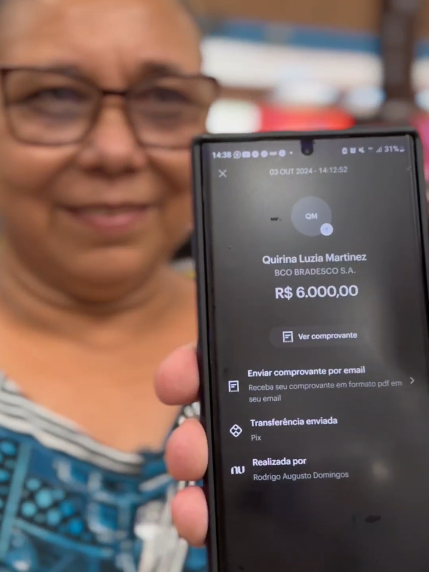 QUER 6MIL PRA FAZER COMPRAS DE MERCADO? A Dona Quirina ganhou e eu fui pessoalmente fazer a entrega!