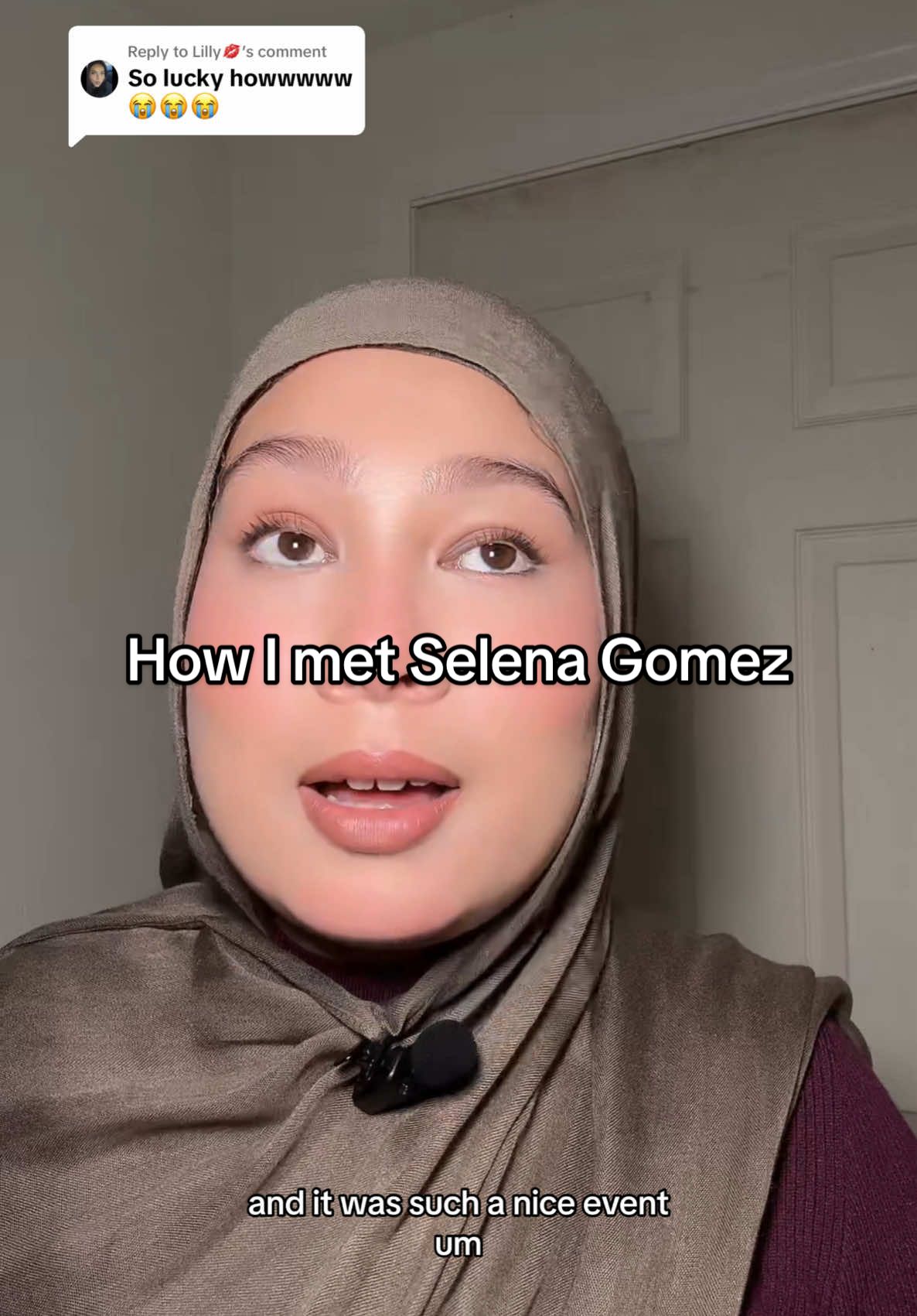 Replying to @Lilly💋  This is how I met @Selena Gomez in the @Rare Beauty event.  . Products used in this video:  @Glow Recipe dew drops @Tatcha moisturizer  @Supergoop glowscreen @Charlotte Tilbury foundation stick and lipstick @Glossier boybrow pencil  @milkmakeup brow gel  @Diorbeauty backstage foundation  @urban decay eyeshadow palette @makeupbymario eye pencil  @Saie liquidbronzer  Rare Beauty liquid blush and mascara @Huda Beauty powder and concealer @YSL Beauty powder bronzer @Benefit Cosmetics highlighter @Tower 28 Beauty lipliner  . #rarebeauty #selena #selenagomez #selenator #sephora #rare #rareimpactfund #fyp #creatorsearchinsights #foryoupage #teamwork #reply 