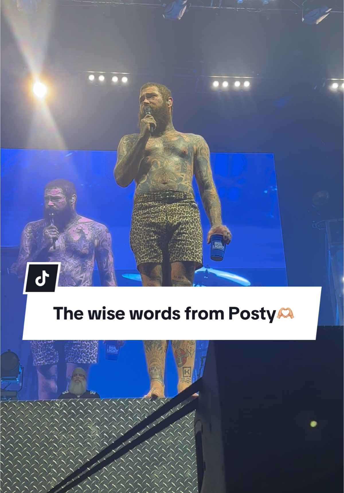 The wise words from Posty🥹🫶🏼❤️🤘🏼 @Post Malone @Extra Posty #postmalone #posty #extraposty #f1trillion #pncmusicpavilion #fyp #postmaloneconcert #postmalonefans #postmalonetok #charlottenc #postyfans 