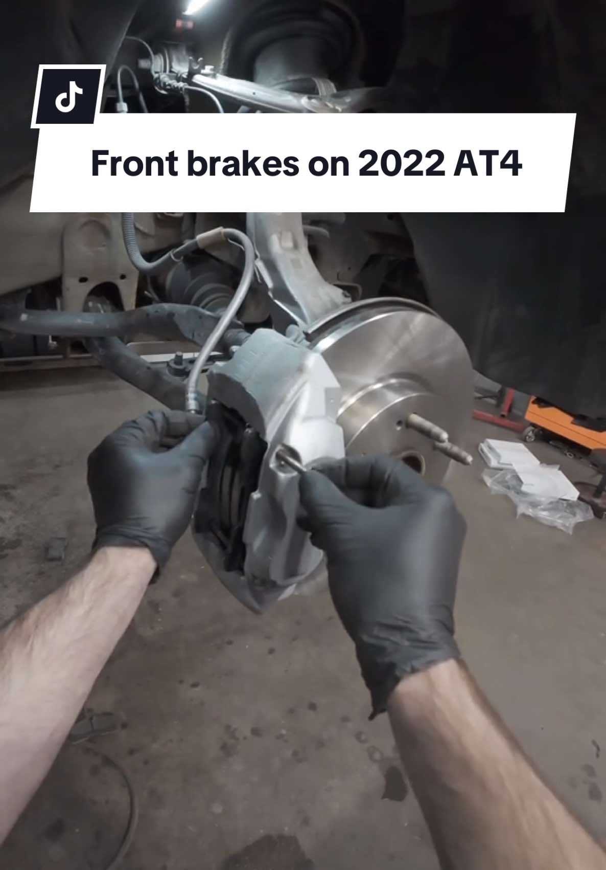 POV of replacing front pads and rotors on a 2022 GMC Sierra AT4 1500 #mechanic #mechanicsoftiktok #tech #fyp #snapon #matcotools #cars #automotive #automotivetechnician #pov #brakes #pads #rotors #truck #gmc #gmcsierra #at4 #sierra 