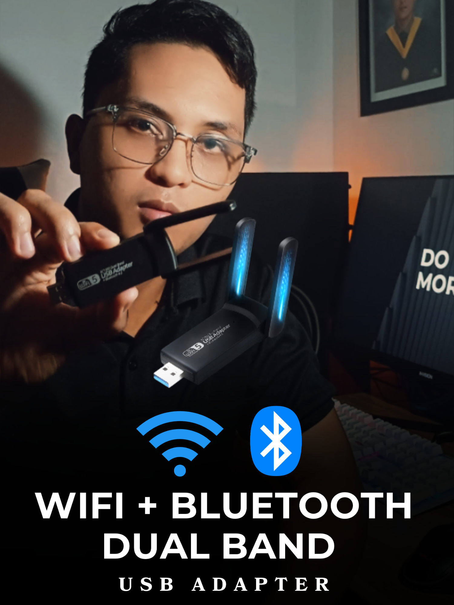 Wala rin bang wireless WIFI & Bluetooth ang PC mo?  WIFI & Bluetooth Adapter