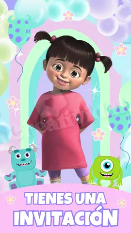 Invitación Animada de Monster Inc 🩷✨ Boo 🩷👧🏻🩵💚🩷 #monsterinc #monster #boo #boomonsterinc #sullivan #sollivanyboo #sullivanyboo #booysullivan💖💗 #invitacionesdigitales #invitaciondigital #videoinvitacion #ypfッ #tiktokviral #party #birthday #booparty 