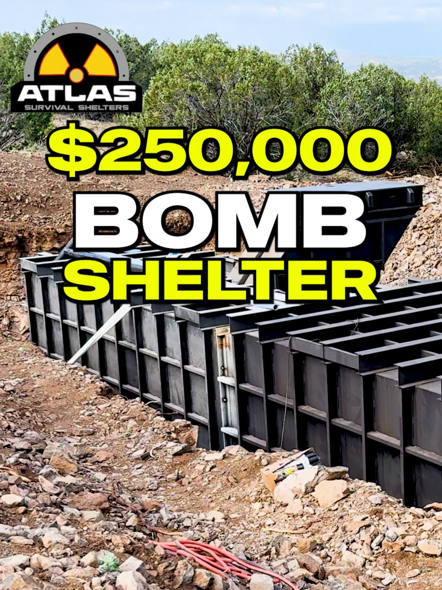 $250,000 BOMB SHELTER installed in New Mexico! #falloutshelter #preppers #shtf #atlassurvivalshelters #bombshelter #doomsdaypreppers #fallout76