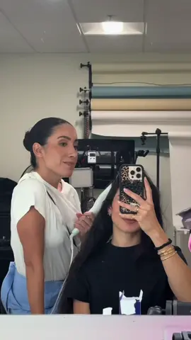 Get a haircut with me using @Anablue #Grwm #hair 