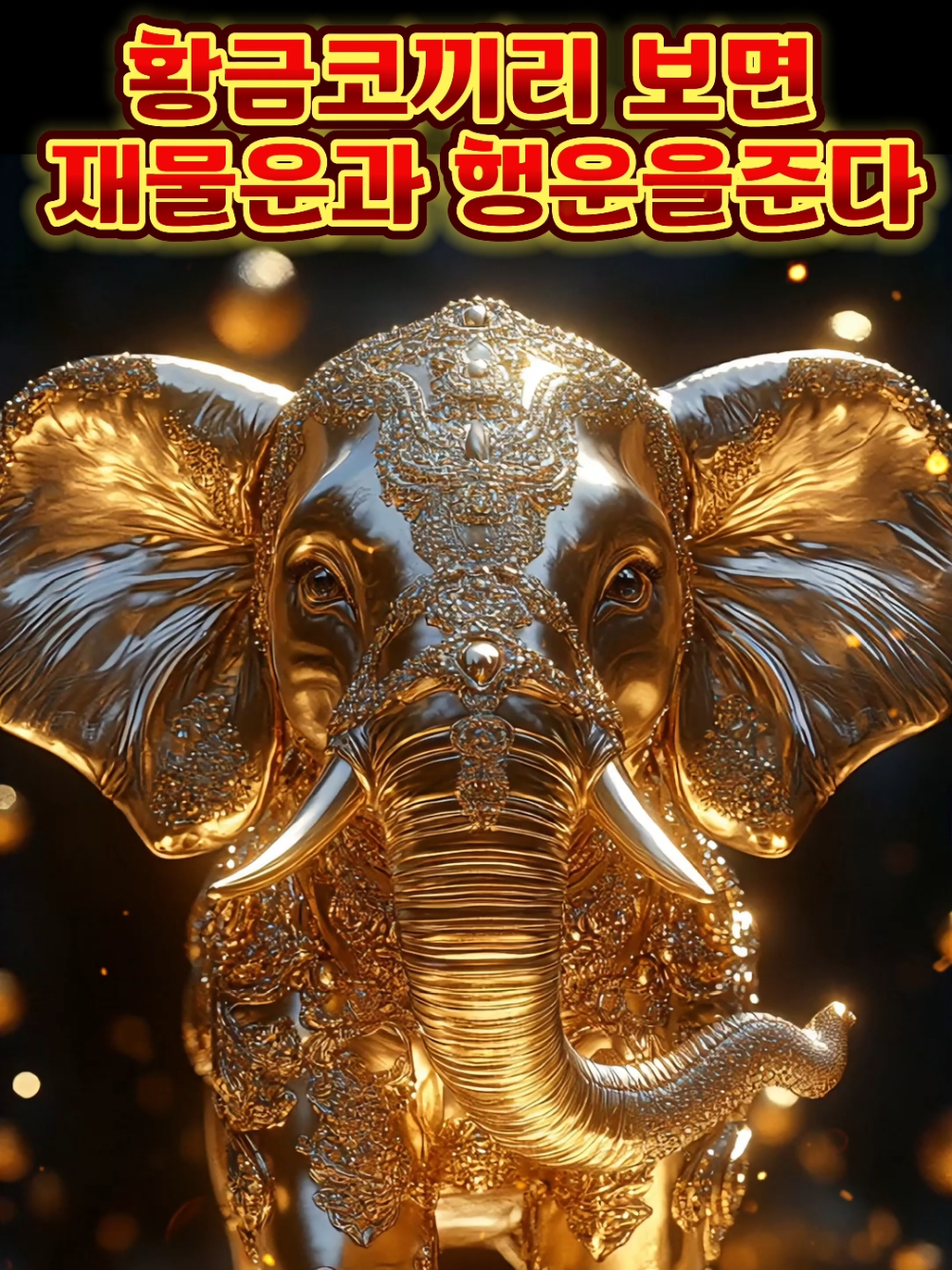 황금코끼리 보면 재물운과 행운을준다 #wealth #rich #fortune #energy #money #elephant #추천떠서많은분들이기운받아가세요 