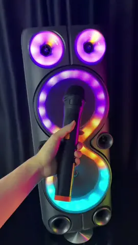 Frog-style large speaker with dual 2x8-inch woofers #bluetoothspeaker #musiclovers #karaokeparty #wirelessmic #soundsystem 