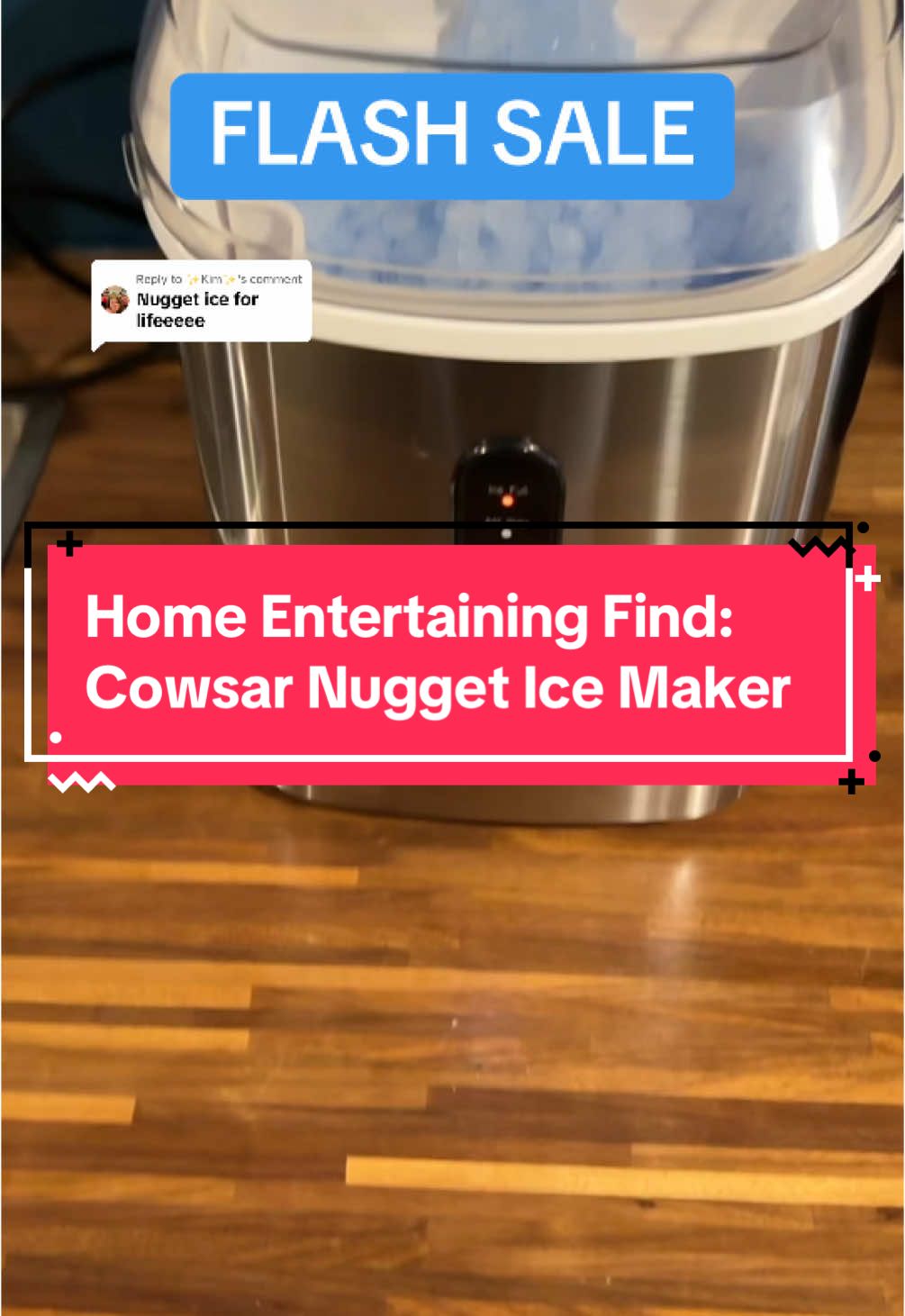 Replying to @✨Kim✨ If you like to entertain, you need the Cowsar nugget ice maker! It makes 33 lbs of ice a day and has a self-clean function. This nugget ice machine would make a great gift!  #nuggetice #nuggeticemaker #nuggeticemachine #holidayentertaining #giftideas #christmasgiftideas #falldealsforyou #hauntedhomefinds 