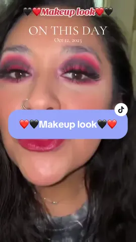 ❤️🖤 make up look #onthisday #makeuplook #makeuptutorial 