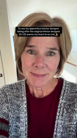 What a feeling to witness a full circle moment like this in my family. I am so proud of both my inferior designers. #interiordesigner #funnyvideoscomedy #comediansoftiktok #relatablecomedy #kitchendecor #familyhumor #comedyreel 