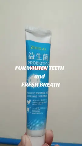 ZHIDOU TOOTHPASTE PROBIOTICS 😊 Tanggal yellowish na ipin at mabahong hininga 😊  For FRESH BREATH AT WHITEN TEETH 😘 #zhidou #zhidoutoothpaste  #smallaffilliatemarketing 