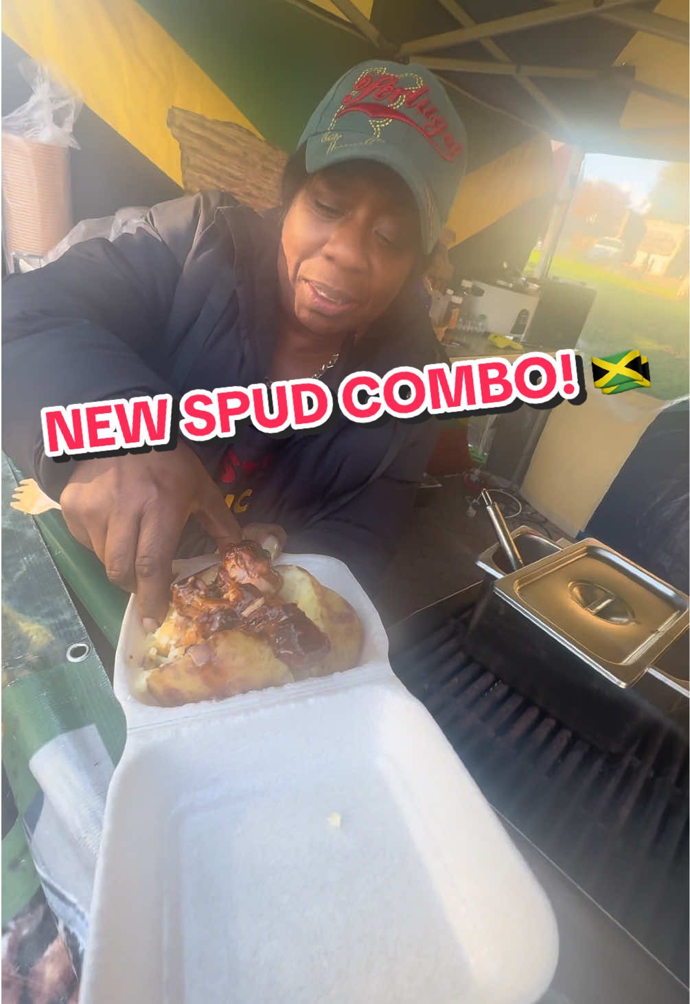 Jamaican SPUD! 🇯🇲 #l1lspud #spudman #spudarmy #jamaica #spud #yummy #jerkchicken #fyp #viral #viral_video 