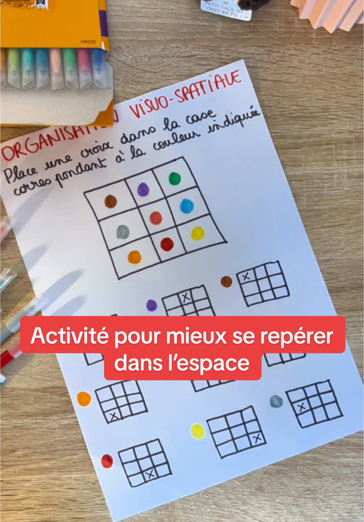 Activité pour les enfants pour leur permettre de mieux se repérer dans l’espace. #espace #activité #activitépourenfant #enfant #parent #école #ludique #primaire 