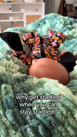 Always staying startled #newborn #startled #littlesleepies #baby #babytok 