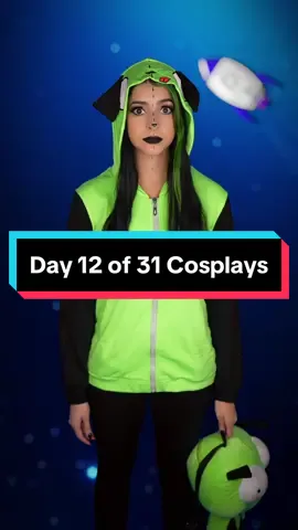 day 12 of 31 cosplays! gir 💚 did you guys watch invader zim? #halloween #costume #gir #invaderzim #fyp 