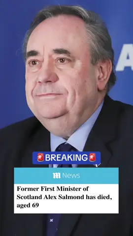 🚨BREAKING🚨: Former Scottish First Minister Alex Salmond has died, aged 69. The Alba Party leader reportedly died after giving a speech in North Macedonia. Salmond led the Scottish Nationalist Party between 1990 and 2000, and then again between 2004 and 2014.  📷 Reuters  #news #breakingnews #politics #Scotland 