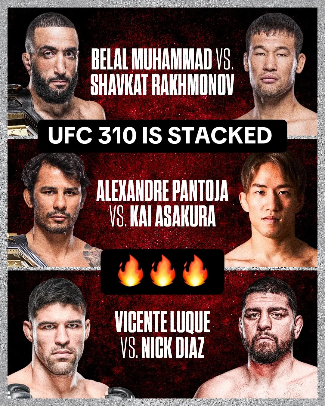 This card is deep 🔥 #UFC #ufc310 #lasvegas #mma 