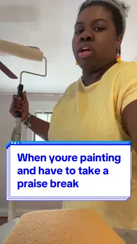 When youre painting and have to take a praise break #glorytogod #amen #godisgood #worthyofitall 