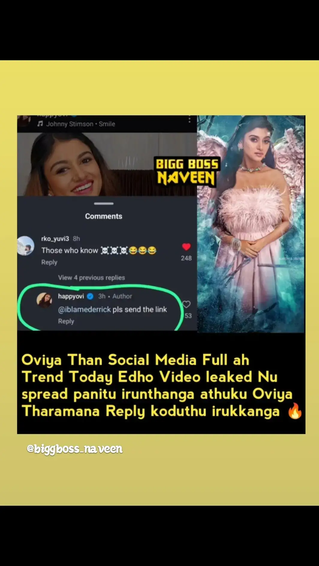 #oviyaarmy #oviya #oviyalove #oviyafanclub #trendingvideo #tamilmuser 