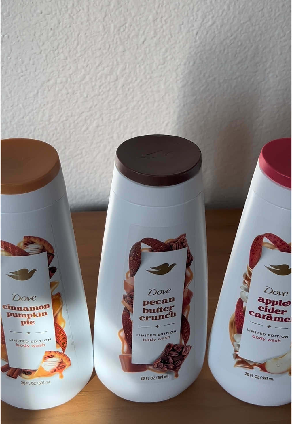 Unbox my @Walmart package with me🫧🍂🍎    |   The @Dove Beauty & Personal Care limited-edition Fall Treats collection. Cinnamon pumpkin pie, Apple cider caramel, and Pecan butter crunch!! #fall #bodywash #dove #unboxing #SelfCare #hygiene 