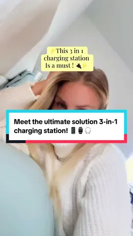 3 in 1 device charging station ⚡️📱⌚️🎧  #3in1charger #chargingstation #charger #phonecharger #phonechargingstation #falldealsforyou #giftideas #holidaytiktok #holidaygifts #christmasgiftideas #techrecs #techtok #gifts 