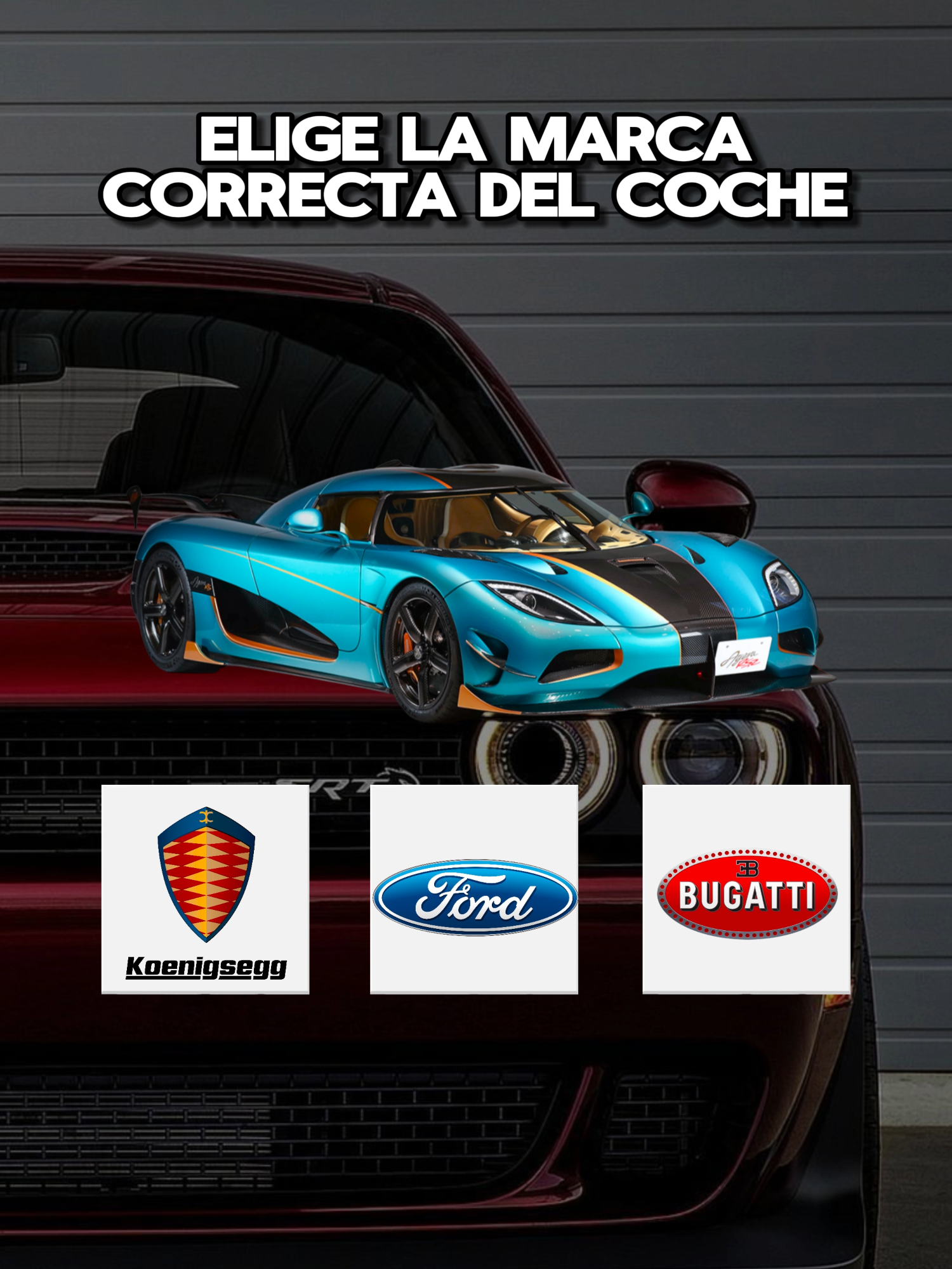 Elige la marca correcta del coche! #meloveo #quiz #quizz #fyp #trendingvideo #xyzbc #parati #foryo #contenido #fypviralシ #adivina #adivinanza #quiztime #quizchallenge #preguntas #trivia #conocimiento #culturageneral #viralvideos #koenigesgg