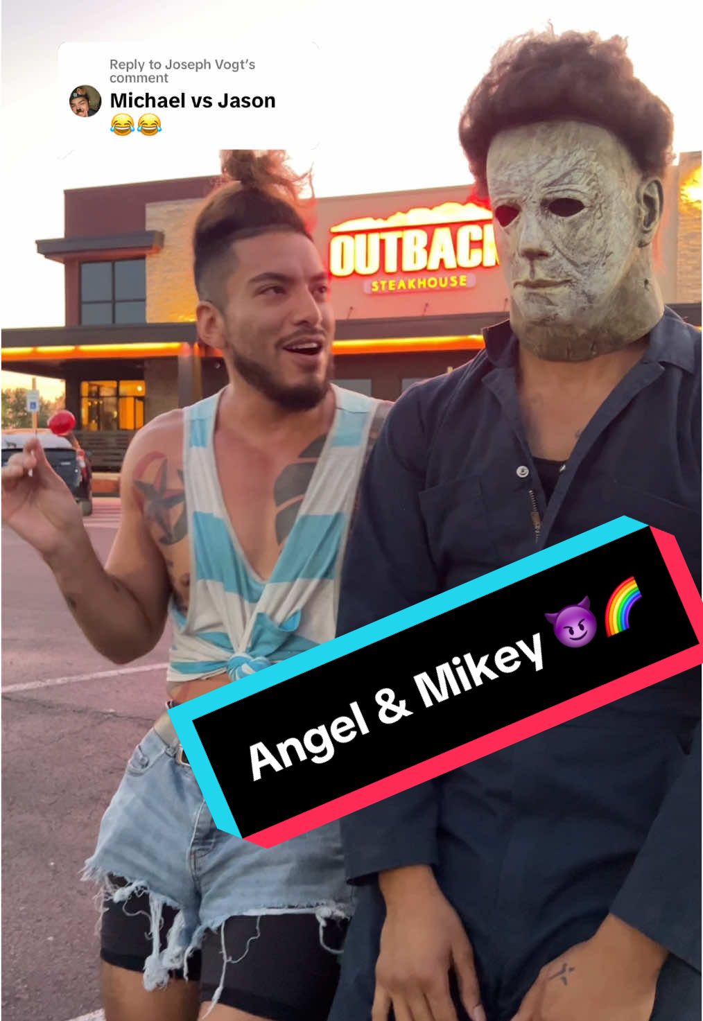 Replying to @Joseph Vogt MICHAEL VS JASON 🎃😱 WHO DO YALL THINK WOULD WIN ⁉️🧐😂😂 #fyp 