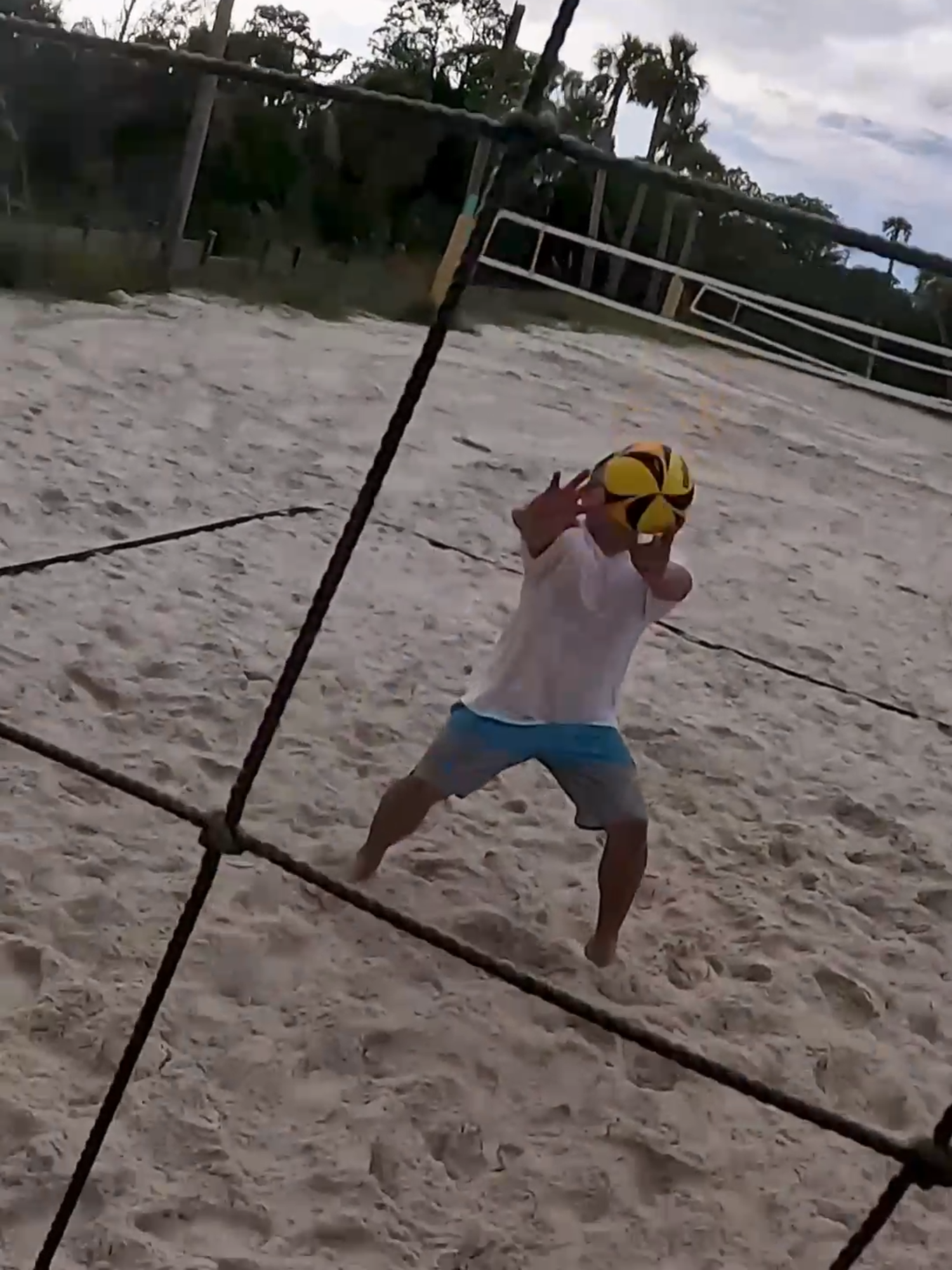 Slow Motion Spike + Pass Attempt! 🏐 #volleyball #volleyballplayer #volleyballworld #volleyballgame #coedvolleyball #beachvolleyball #sandvolleyball #haikyuu #brodesvolleyball #gopro #vball #beach #florida