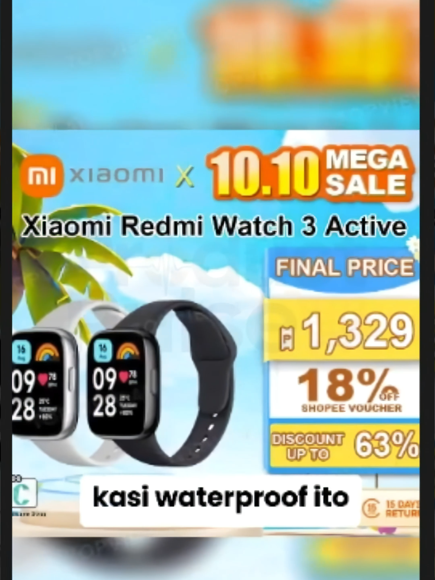 Xiaomi Redmi Watch 3 Active Global Version Supports Bluetooth Calling 1.83-inch LCD 【1Year Warranty】 LINK: https://s.shopee.ph/1g0Yp3Sp3S #shopee Note: Please select the corresponding product gift when placing an order Don't forget to select the including gift upon place your order！！！ Please add to cart and select the gift！！ Please make sure your order includes the gift, otherwise the gift will not be shipped！！ Redmi Watch 3 Active Not Support NFC and GPS ! Original global version xiaomi Redmi Watch 3 Active Smartwatch support Multi language: English, Russian, Brazilian Portuguese , German, Italian, French, Spanish, Dutch, Arabic, Polish, Ukrainian, Greek , Traditional Chinese, Japanese, Korean. 【Warranty Period：】 1Year Warranty 【Feature：】 1.83