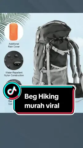 Case Valker GAIA Nylon Backpack (60L) with Rain Cover Hiking Bag baharu #backpack #hikingbag #begtravel #begcamping #begbaju 