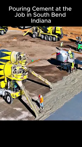 Pouring Cement at the Job in South Bend Indiana #construction #concrete #concretework #concretecurbing
