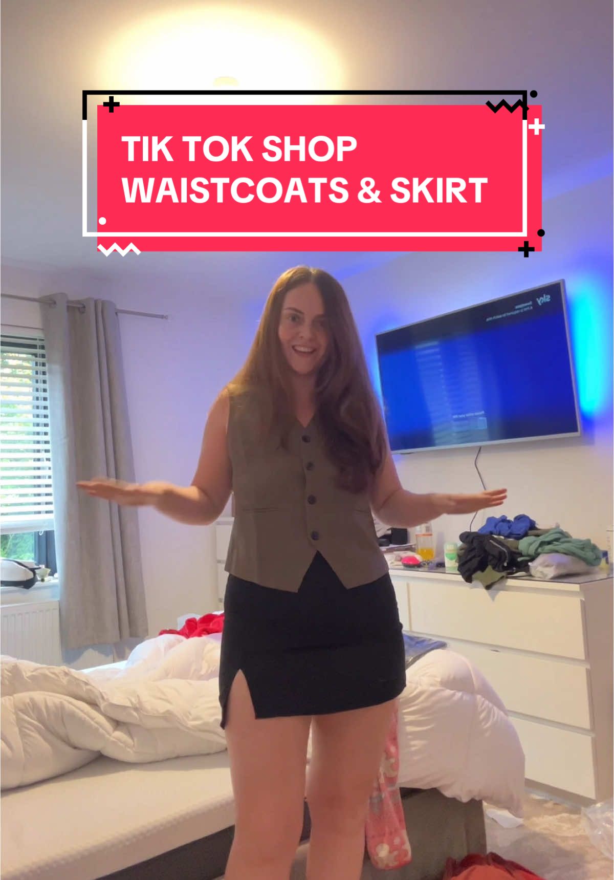 THE QUALITY IS INSANE!!! Wearing size L in all.  -#fyp #waistcoat #skirt #TikTokShop #viral 