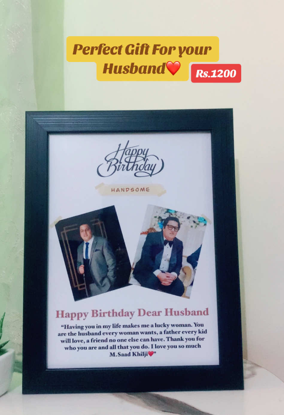 Customised Birthday Frame for Husband❤️ . . #customisedframes #birthday #giftsforhusband #birthdayframes #frameideas #frameitup #frames #foryou #fypシ゚viral 