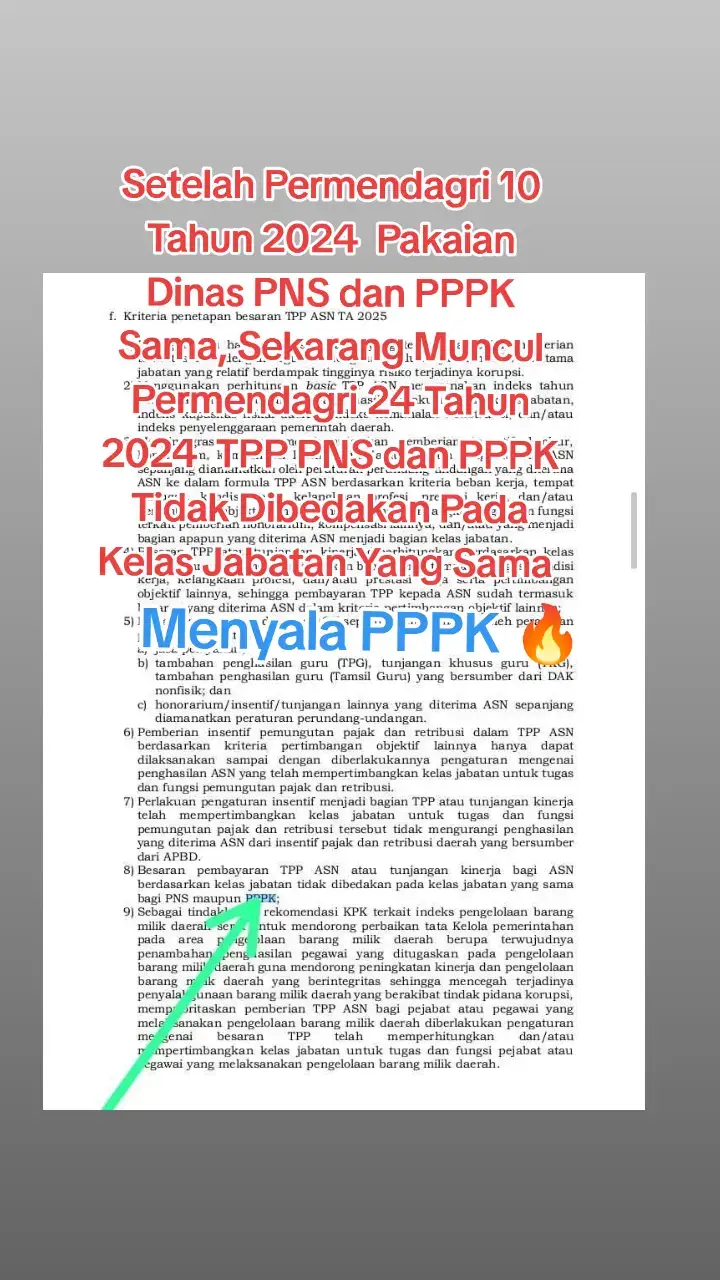 Mohon Maaf Typo di Gambar Tulisan Harusnya Permendagri 15 Tahun 2024 #pns #nonasn #honorer #pppk #pppk2024 #nakes #pppkguru2024 #pppknakes2024 #pppkteknis2024 #pppksurabaya #pppk2024 #casn2024 