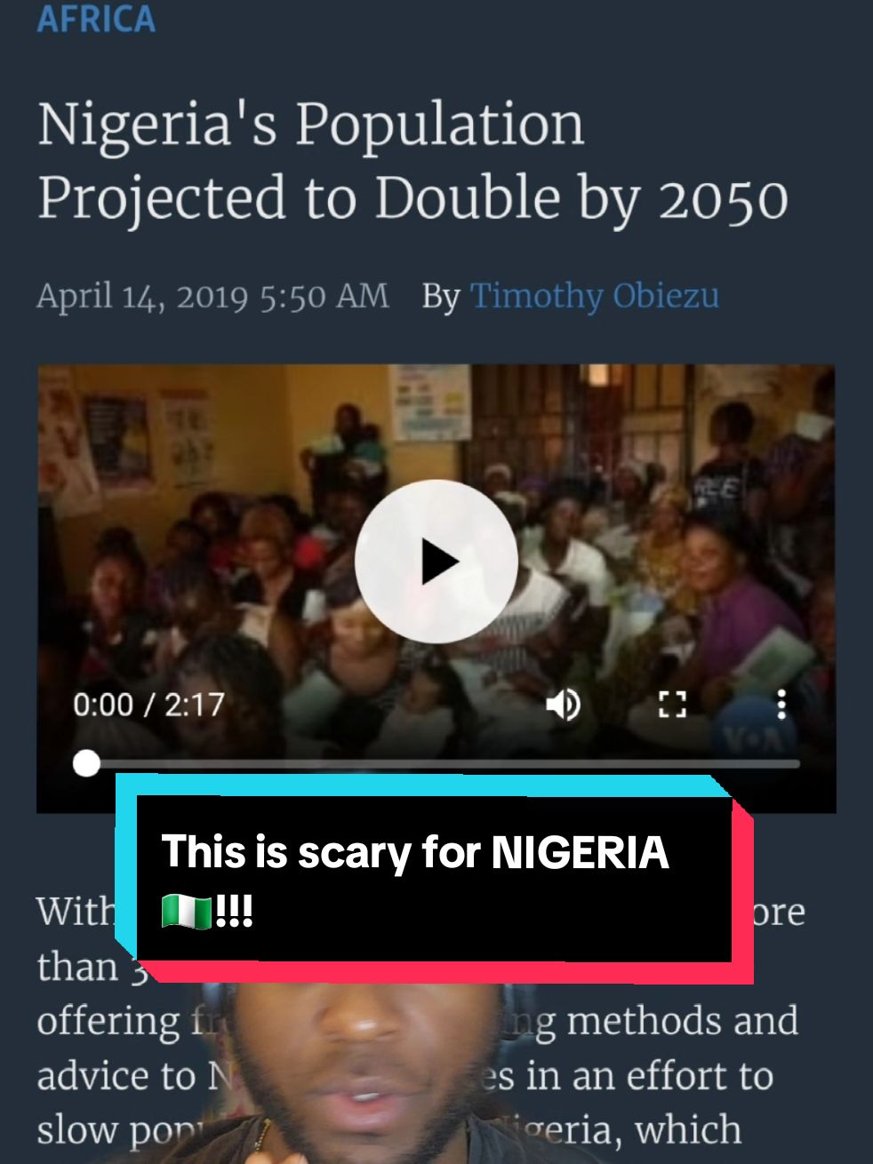 Nigerias population expected to double by 2050! We are not ready for this. #Nigeria #nigeriantiktok🇳🇬 #nigeriapolitics #nigeriapopulation #africatiktok #westafrica #africadiaspora #nigeriantiktok🇳🇬 #nigeriadiaspora 