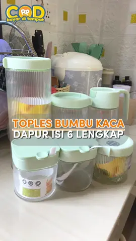 Kalo ada yang lengkap kenapa beli satuan😋Toples Bumbu Dapur Kaca Lengkap Isi 6 Cuma Rp.70.000an aja, Cuss Cek Out Sekarang#toplesbumbu #toplesbumbukaca #settoples #topleskaca #fyp #wibgajian #toplesbumbuaesthetic 