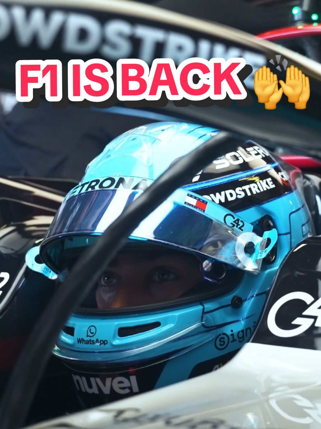 F1 is back 👊 #F1 #Mercedes #LewisHamilton #GeorgeRussell #Reincarnated 