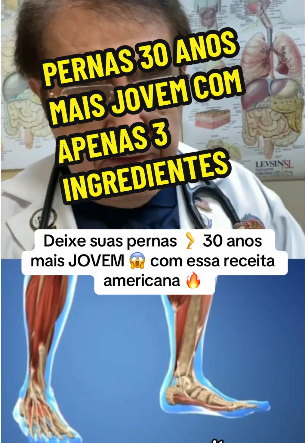 Deixe suas pernas 30 anos mais jovem com essa receita americana! #fyp #emagrecimento #cha #emagrecer #vidasaudavel