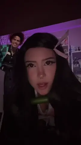 People normally skip this part… #dantes #doaenel #demonslayer #tanjiro #nezuko #cosplay #couple #couplegoals #Siblings @laurinchhhe 