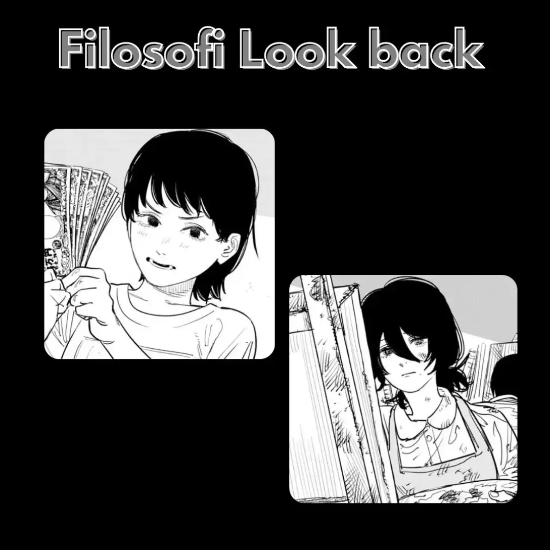 Judul: Look back Sinopsis:menceritakan tentang dua gadis, Fujino dan Kyomoto, yang memiliki mimpi menjadi mangaka. Awalnya, Fujino merasa tersaingi oleh bakat menggambar Kyomoto, namun pertemuan mereka berubah menjadi persahabatan yang mendalam. Mereka saling mendukung dalam mengejar impian mereka, tetapi harus menghadapi kenyataan pahit dan perasaan kehilangan. Manga ini menggambarkan perjalanan emosional tentang persahabatan, ambisi, dan arti dari mengejar impian. #lookback #fujino #kyomoto #manga #filosofi #filsafat 