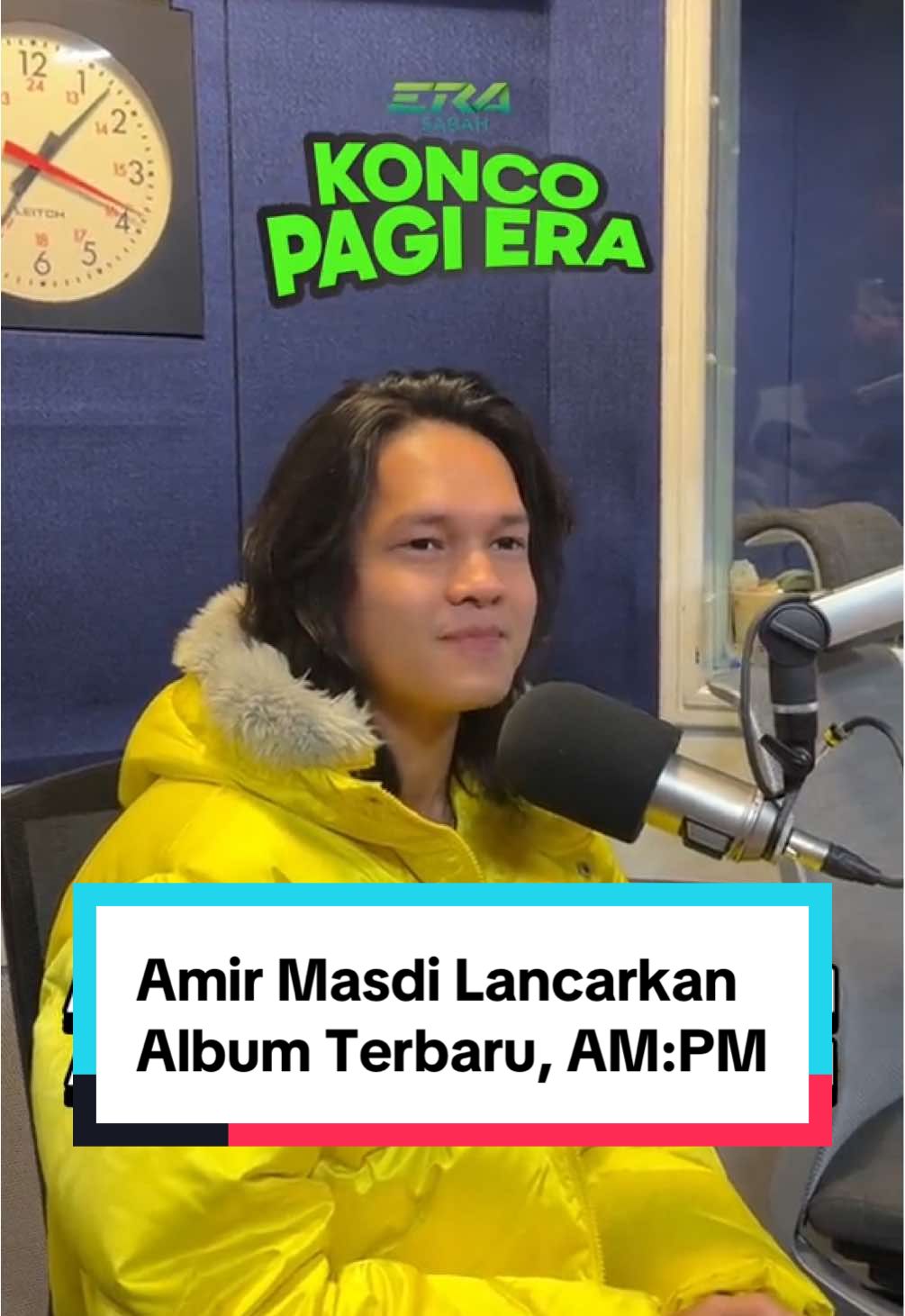 Apa inspirasi #AmirMasdi dalam membikin album AM:PM ni, jauh tu recording sampai di Manchester. #ERASabahKongsi #KoncoPagiERA