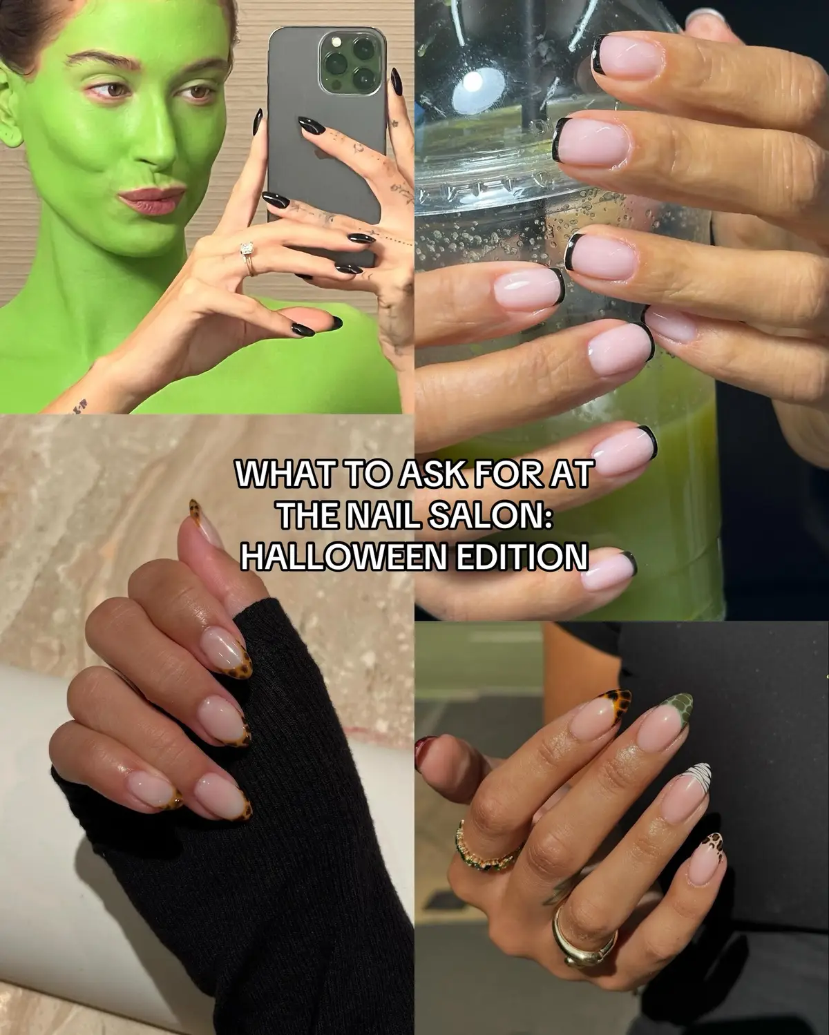 what to ask for at the nail salon: halloween edition ❣️ #halloweennails #fallnails 