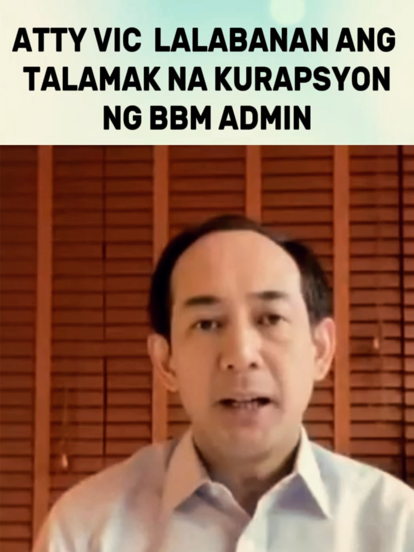 ATTY VIC LALABANAN ANG TALAMAK NA KURAPSYON NG MARCOS ADMIN