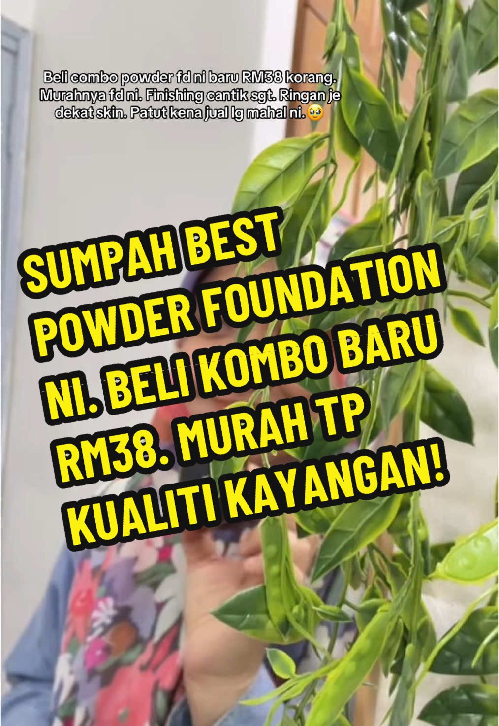 Serius siapa suka mekap simple2, powder foundation ni mmg utk korang. Murah tp kualiti kayangan beb. #dherbspowderfoundation #powderfoundation #dherbs #CapCut 