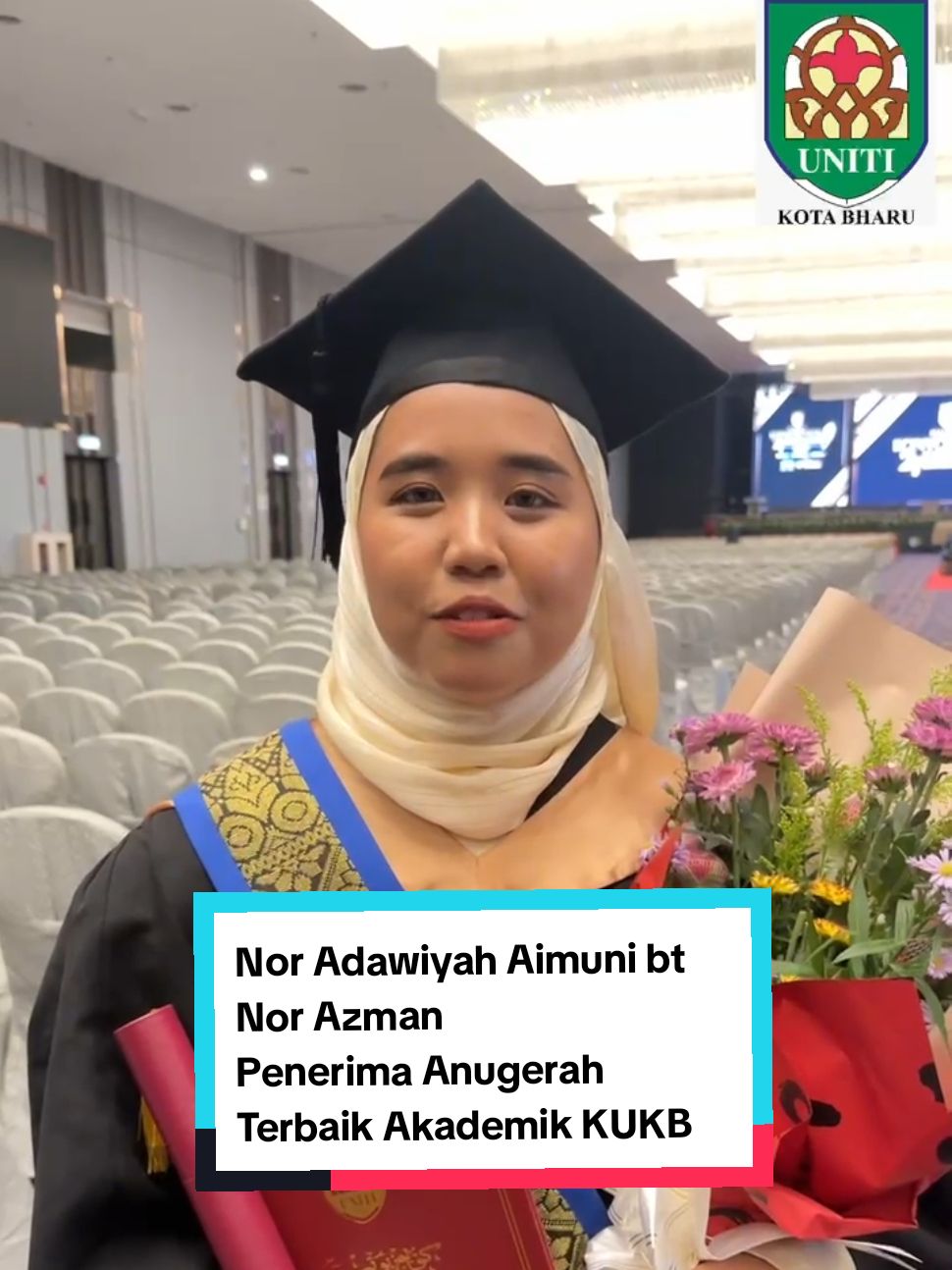 TAHNIAH ‼️ Nor Adawiyah Aimuni bt Nor Azman [ Penerima Anugerah Terbaik Akademik kategori Siswi Kolej UNITI Kota Bharu] #konvokesyenuniti #KolejUNITIKotaBharu #fyp #fypシ #JomMasukUNITI #tahniah #UNITIPilihanTerbaikAnda #anugerahterbaik 