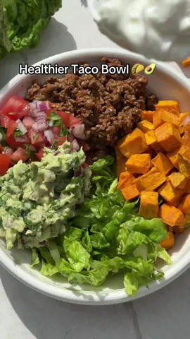 Healthier Taco Bowl 🌮🥑 Ingredients: * Kūmara, cubed * Salt & Pepper * 500g beef mince * 1 packet of taco seasoning * Cos lettuce, shredded  Salsa: * 2 tomatoes, chopped * 1/2 red onion, diced * Coriander * Fresh lime juice * Salt & pepper to taste Guacamole: * 1 avocado * 1/2 red onion, diced * Coriander * Fresh lime juice * Salt & pepper to taste Toppings: * Plain Greek yogurt Method: 1. Kūmara: Toss cubed kūmara with salt. Cook in the air fryer at 200°C for 15 minutes until tender. 2. Beef: In a medium pan, cook beef mince with taco seasoning until browned and well mixed. 3. Salsa & Guac: Chop and combine all ingredients for salsa and guacamole in separate bowls. 4. Assemble: Layer kūmara, seasoned beef, salsa, cos lettuce, and guacamole in a bowl. Top with a dollop of Greek yogurt. Enjoy your flavour-packed taco bowl! #HealthierTacoBowl #KūmaraMagic #EasyMeals #HealthyDinner #TacoTuesday #AirFryerMagic #FreshFlavours #QuickRecipe #Yum